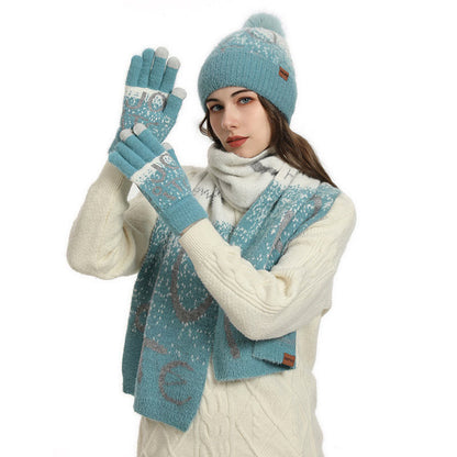 Alphabet Gloves Beanie Scarf 3 In 1 Set - image 3