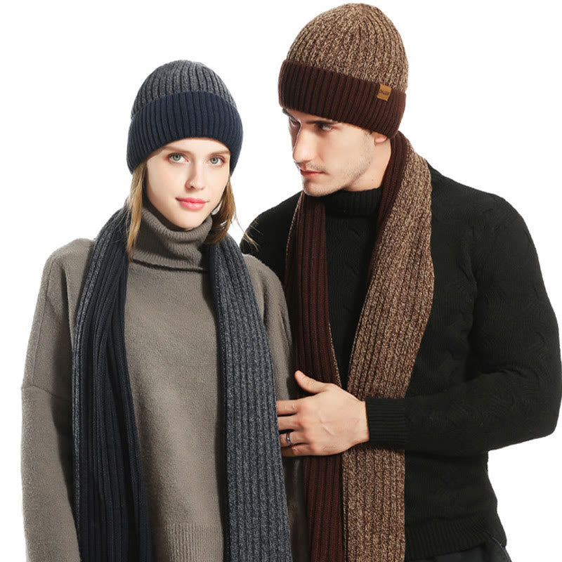 Color Matching Gloves Beanie Scarf 3 In 1 Set - image 3