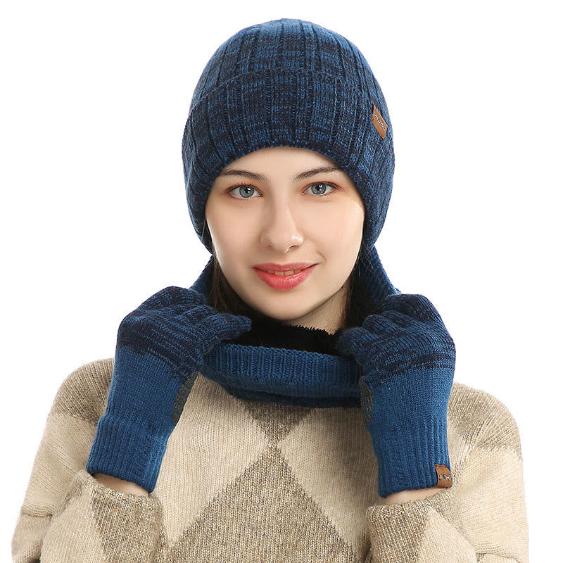 Outdoor Warmth Gloves Beanie Scarf 3 In 1 Set - image 5