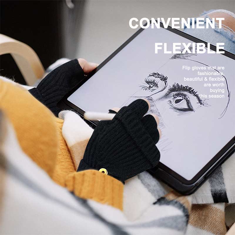 Winter Warm Knitted Fingerless Gloves - image 8