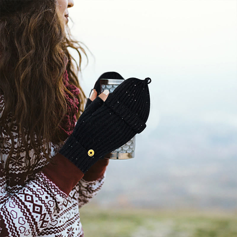 Winter Warm Knitted Fingerless Gloves - image 3