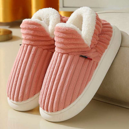 Plus Size Fur Lined House Slippers