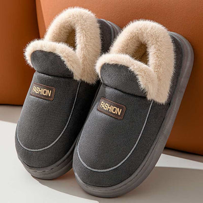 Plus Size Cozy Bedroom Slippers - Grey - US 8-9 - image 6