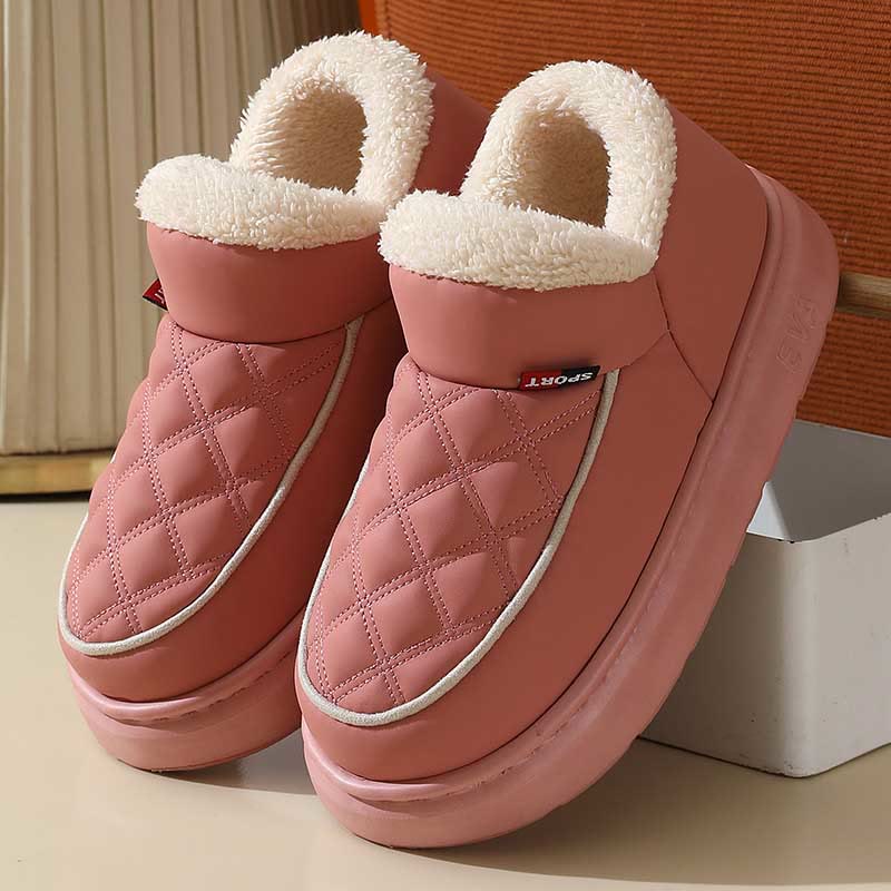 Plus Size Grid Slippers - Pink - US 8-9 - image 12