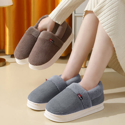 Plus Size Winter Warm Thick Sole Slippers - image 0