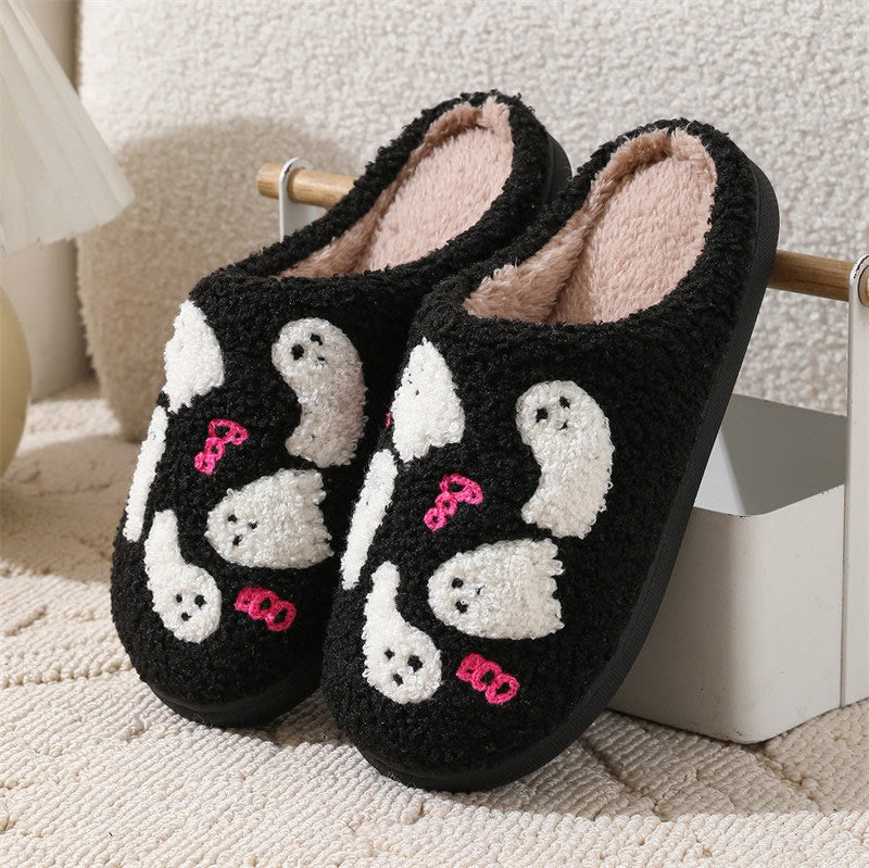 Plus Size Cute Ghost Slippers - Black - EU42-43(US8.5-9) - image 9