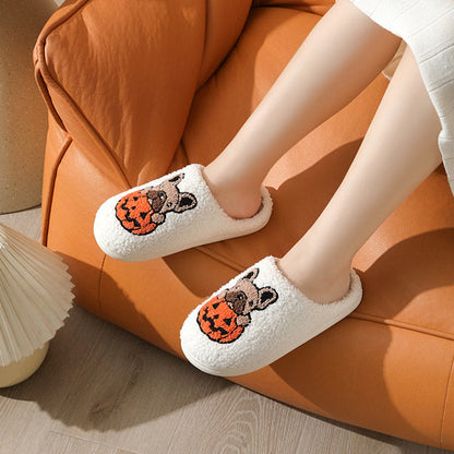 Plus Size Puppy Pumpkin Slippers - image 1