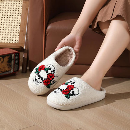 Plus Size Bat Skull Slippers - image 1
