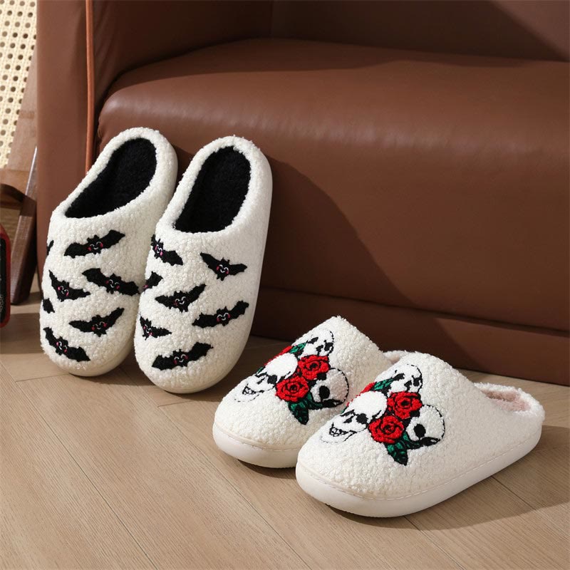 Plus Size Bat Skull Slippers - image 5