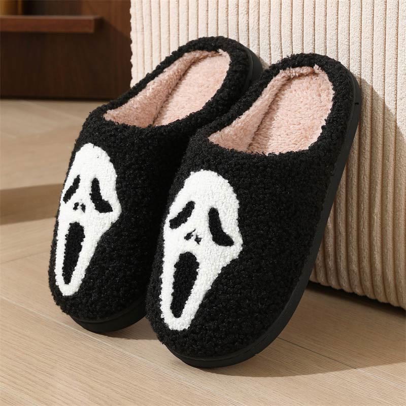 Plus Size Ghost Face Hand Heart Slippers - White - EU42-43(US8.5-9) - image 11