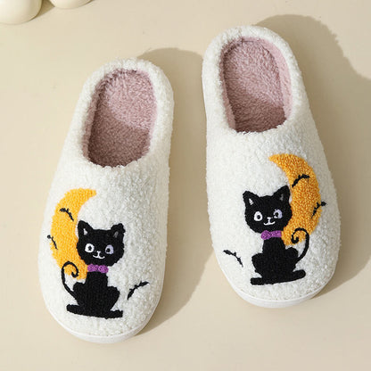 Plus Size Moon Cat Slippers - White - EU43-44(US9-10) - image 6