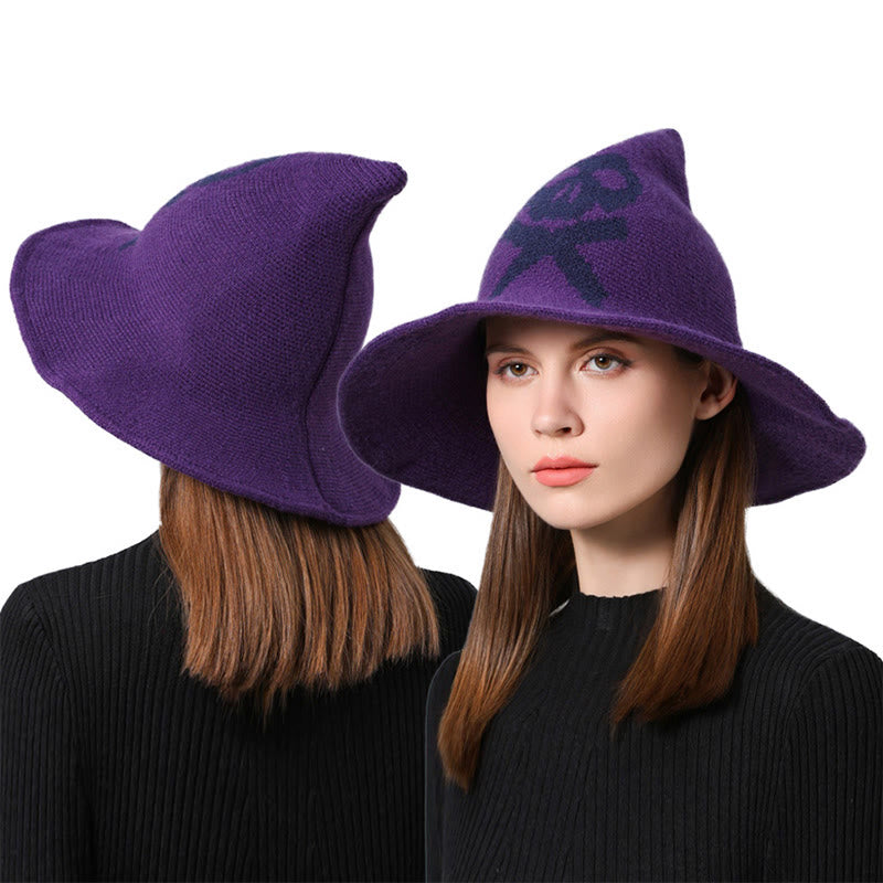 Halloween Poison Dart Skull Witch Hat - Purple - One Size - image 5