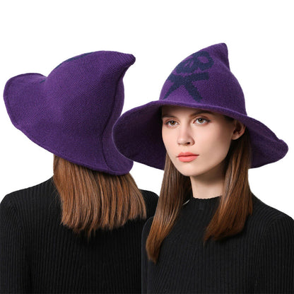Halloween Poison Dart Skull Witch Hat - Purple - One Size - image 5