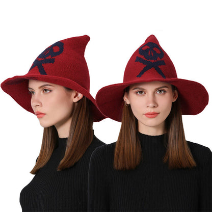 Halloween Poison Dart Skull Witch Hat - Wine - One Size - image 7