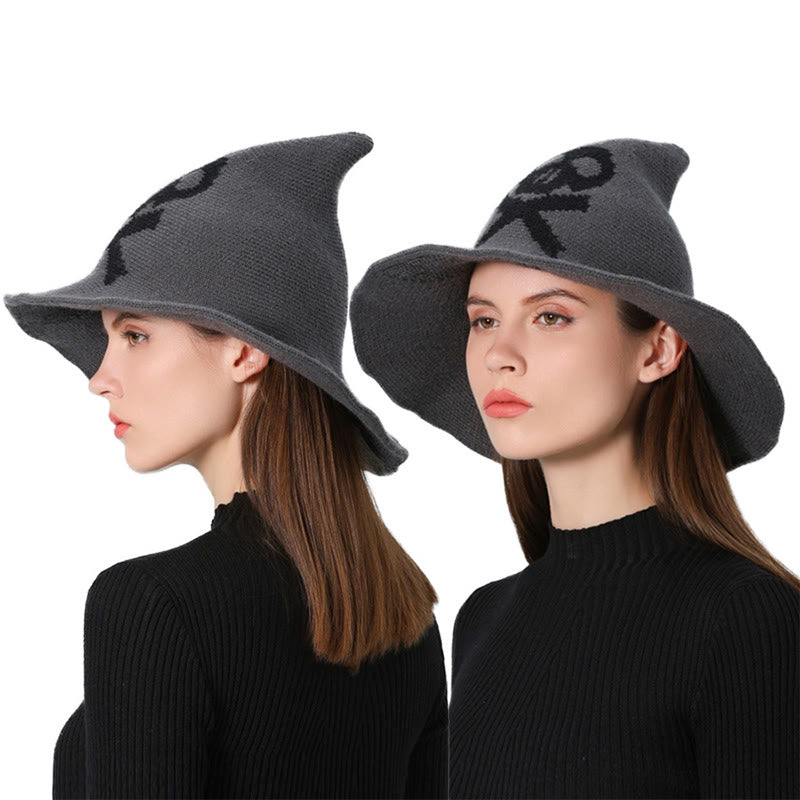 Halloween Poison Dart Skull Witch Hat - Grey - One Size - image 6