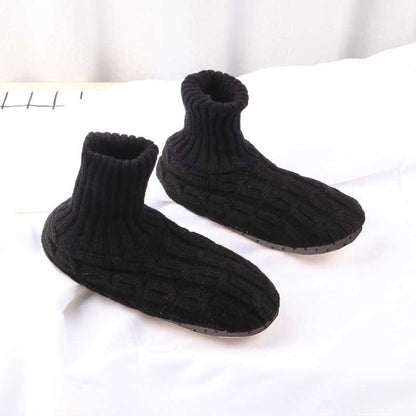 Plus Size Skin Friendly Thicken Slipper Socks - Black - EU42-43(US8.5-9) - image 3