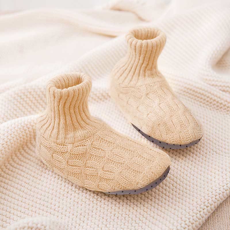 Plus Size Skin Friendly Thicken Slipper Socks - Apricot - EU42-43(US8.5-9) - image 4