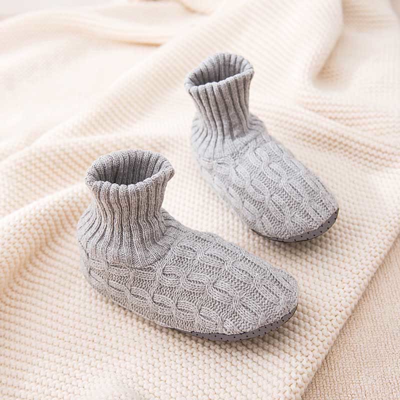 Plus Size Skin Friendly Thicken Slipper Socks - Grey - EU42-43(US8.5-9) - image 7