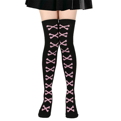 Halloween Bone Thigh High Knee Socks(7 Pairs) - image 5