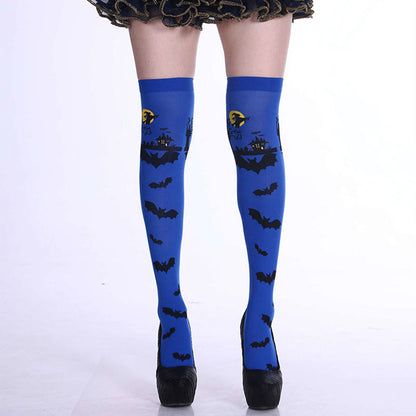 Halloween Haunted Bats Thigh High Knee Socks(5 Pairs) - image 2