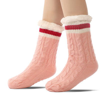 Pure Color Lambskin Slipper Socks - Pink - EU37-40(US4-7) - image 5