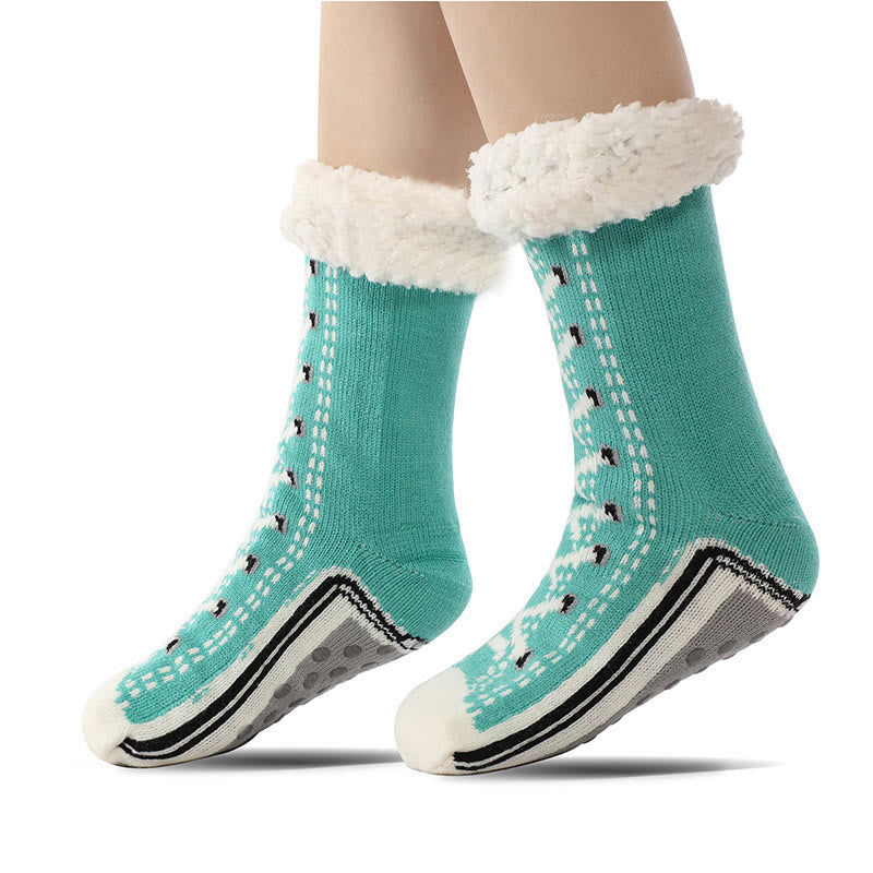 3D Laces Slipper Socks - Lake Blue - EU37-40(US4-7) - image 4