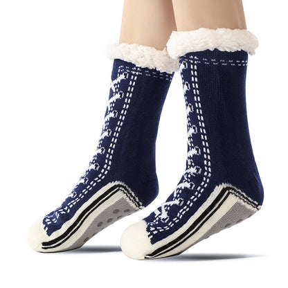 3D Laces Slipper Socks - Navy Blue - EU37-40(US4-7) - image 3