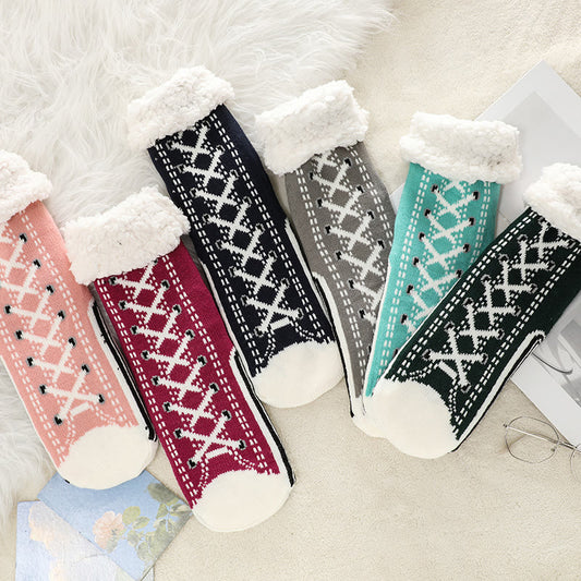 3D Laces Slipper Socks