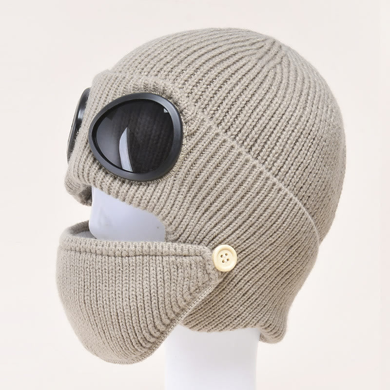 Masks Beanie Hat Warmer - Khaki - One Size - image 9