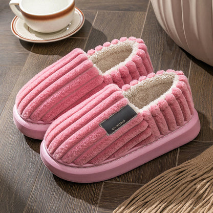 Plus Size Winter Plush Slippers - Rose - EU48-49(US13-14) - image 14
