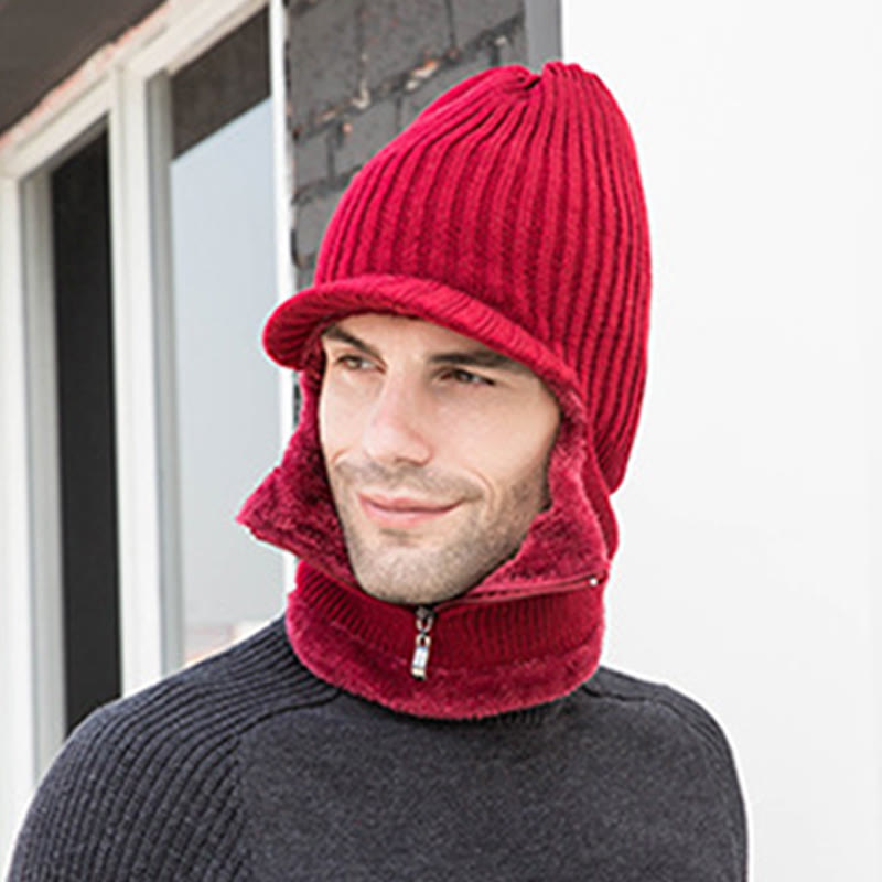 Zipper Beanie Gloves 2 In 1 Set - image 1