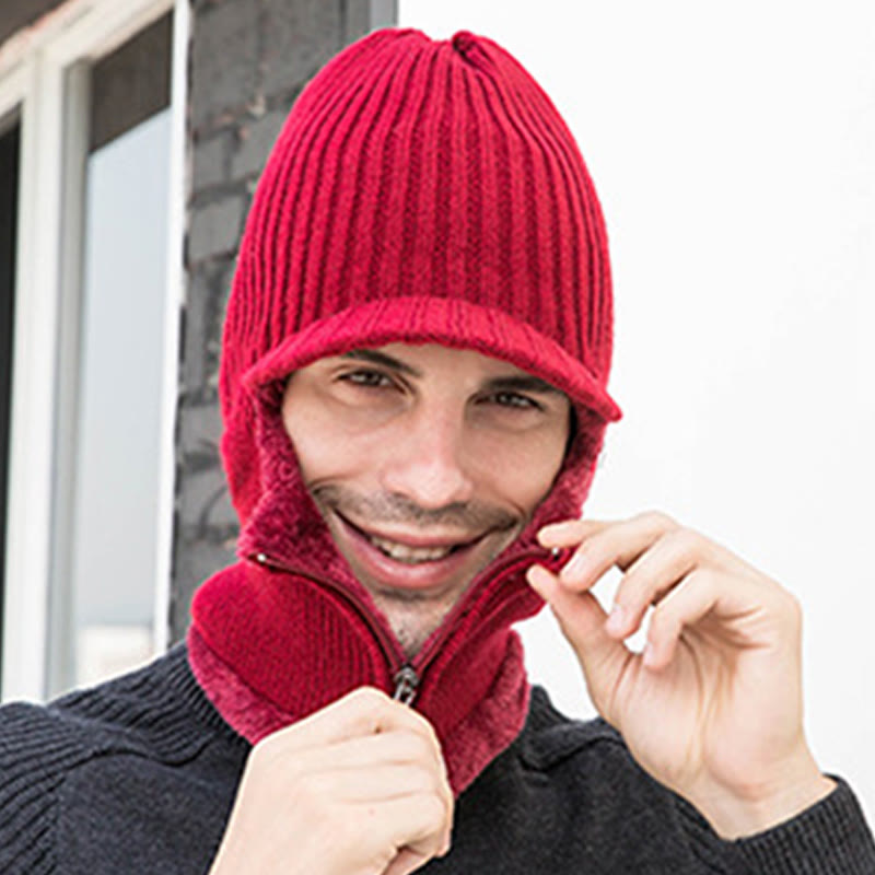 Zipper Beanie Gloves 2 In 1 Set - image 0