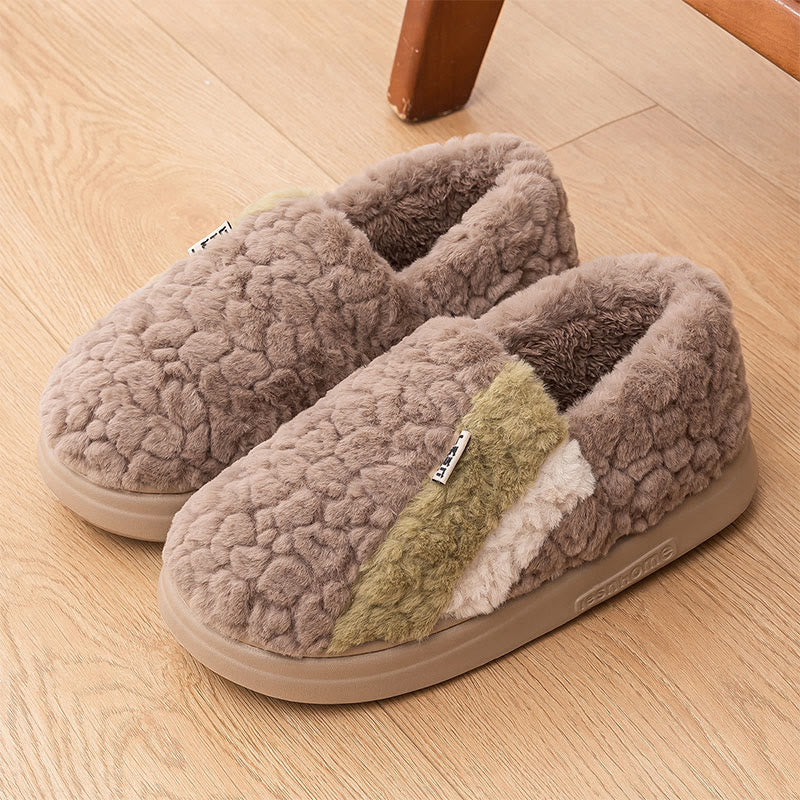 Plus Size Color Matching Slippers - Coffee - EU43-44(US9-10) - image 9