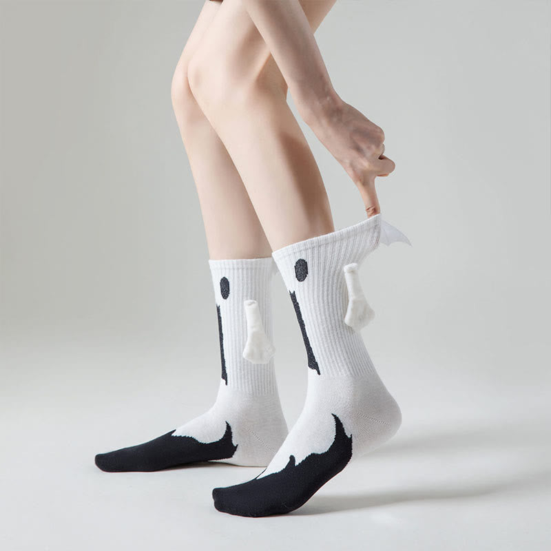 Plus Size Ghost Magnetic Attraction Quarter Socks(2 Pairs) - image 6