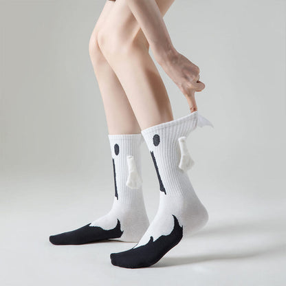 Plus Size Ghost Magnetic Attraction Quarter Socks(2 Pairs) - image 6