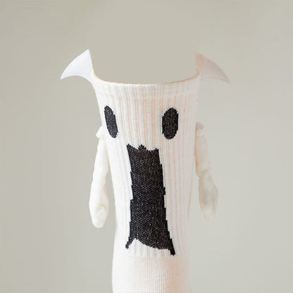 Plus Size Ghost Magnetic Attraction Quarter Socks(2 Pairs) - White - EU36-44(US3-10) - image 10