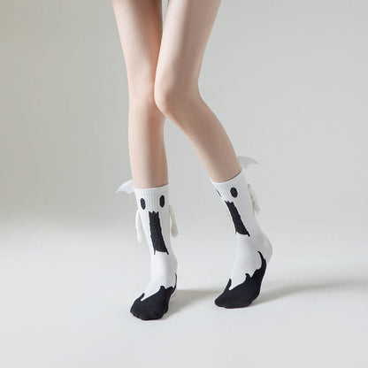 Plus Size Ghost Magnetic Attraction Quarter Socks(2 Pairs) - image 4