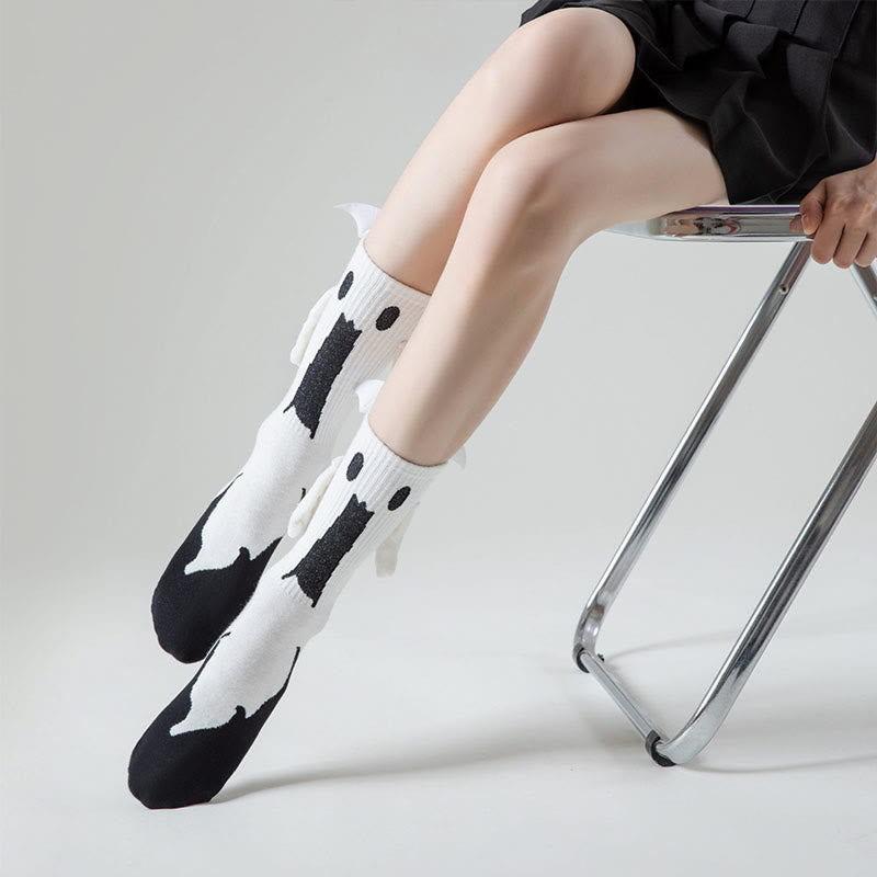 Plus Size Ghost Magnetic Attraction Quarter Socks(2 Pairs) - image 3