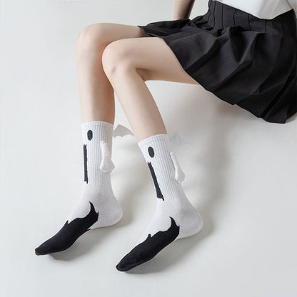 Plus Size Ghost Magnetic Attraction Quarter Socks(2 Pairs) - image 7