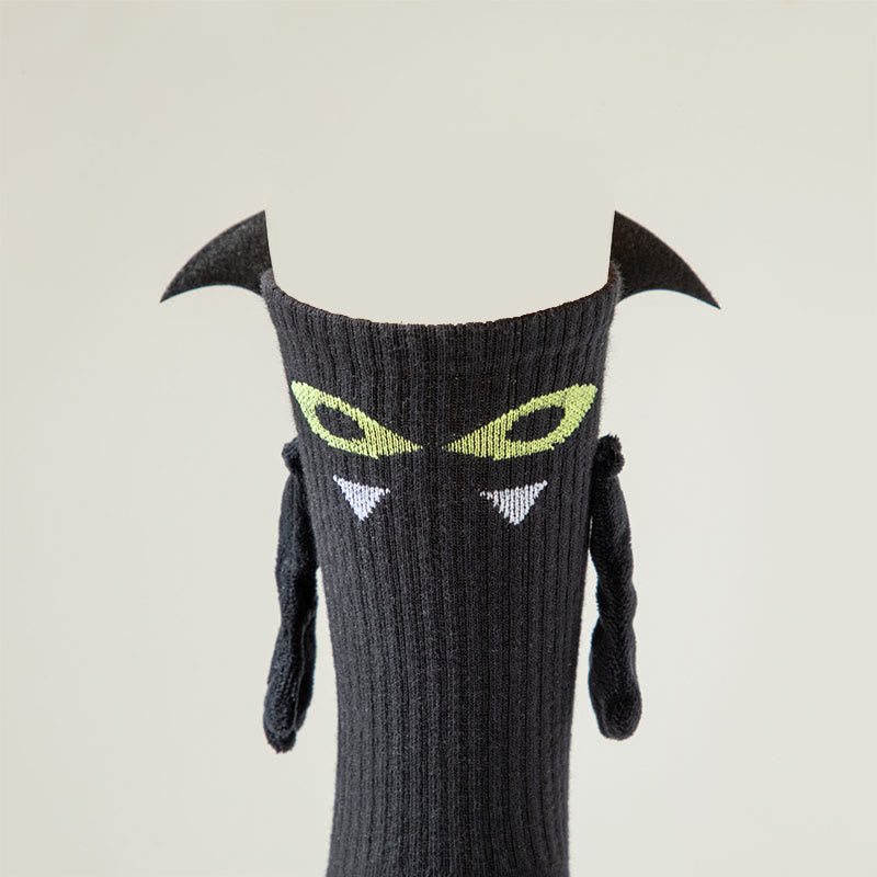 Plus Size Ghost Magnetic Attraction Quarter Socks(2 Pairs) - Black - EU36-44(US3-10) - image 9