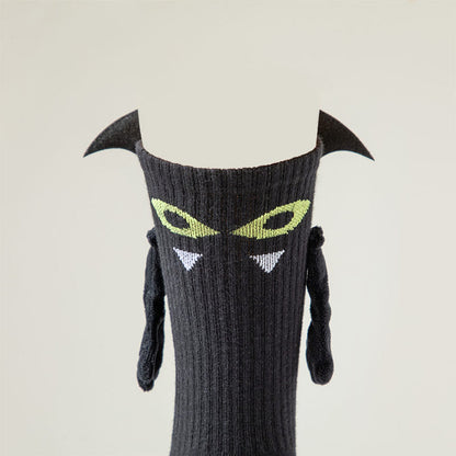 Plus Size Ghost Magnetic Attraction Quarter Socks(2 Pairs) - Black - EU36-44(US3-10) - image 9