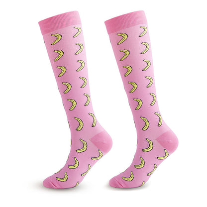 Animal Fruit Knee High Compression Socks(6 Pairs)