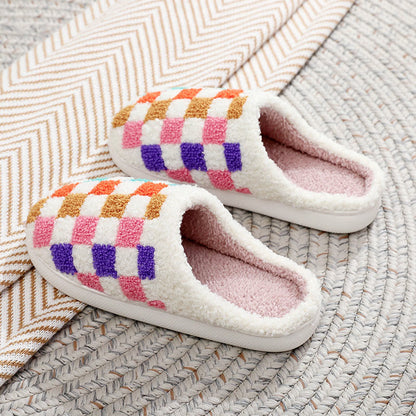 Plus Size Colorful Lattice Slippers - image 4