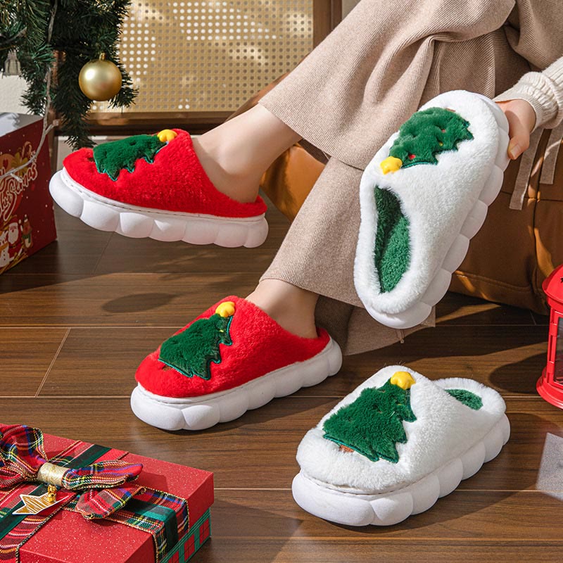 Plus Size Christmas Tree Slippers - image 2