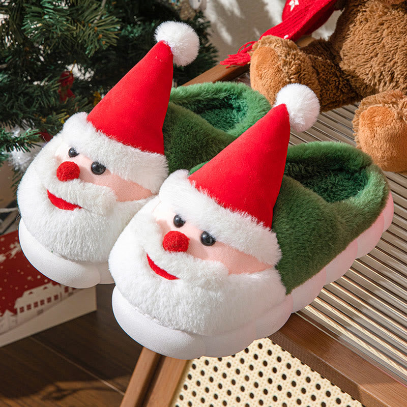 Plus Size Santa Claus Slippers - Green - EU44-45(US10-11) - image 6