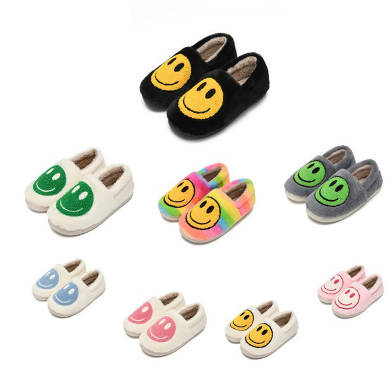 Plus Size Colorful Smiley Face Slippers - image 1