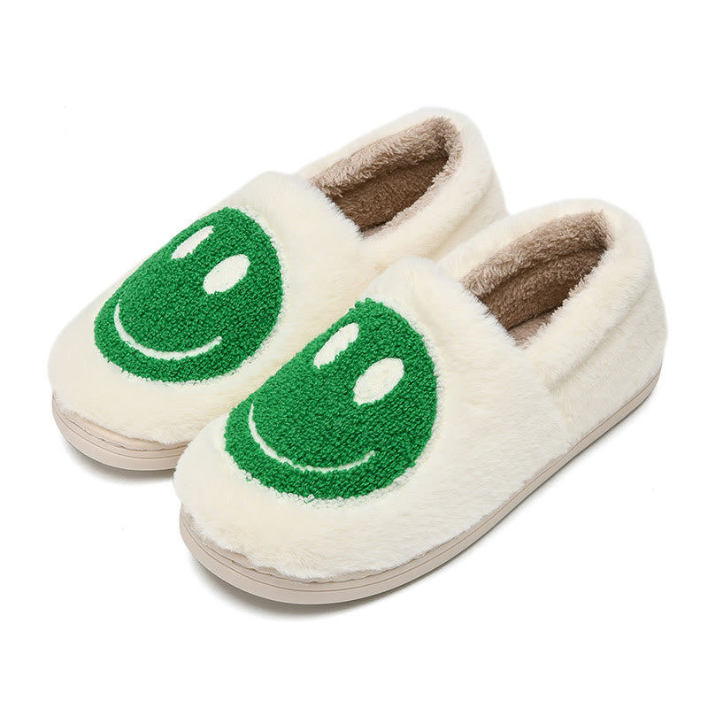 Plus Size Colorful Smiley Face Slippers - Green - EU50-51(US15-16) - image 9