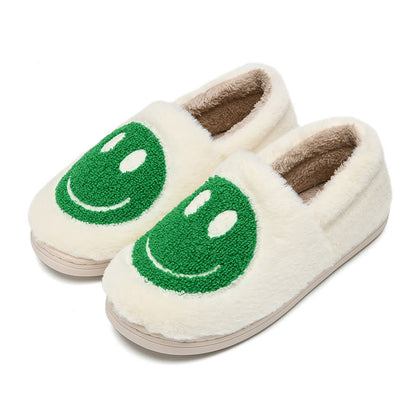 Plus Size Colorful Smiley Face Slippers - Green - EU50-51(US15-16) - image 9