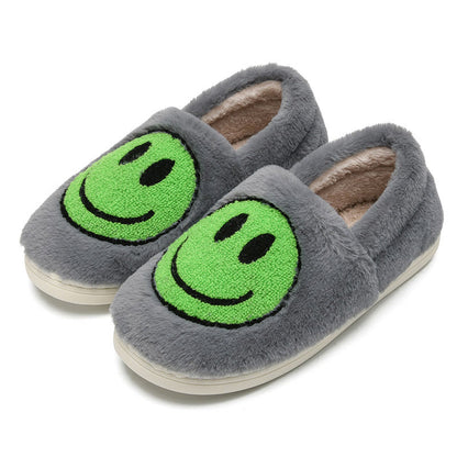 Plus Size Colorful Smiley Face Slippers - Grey - EU50-51(US15-16) - image 6