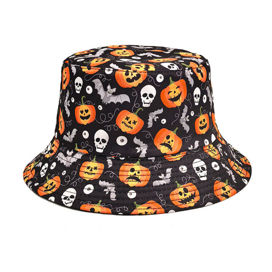 Plus Size Scary Jack-O'-Lantern Bucket Hat